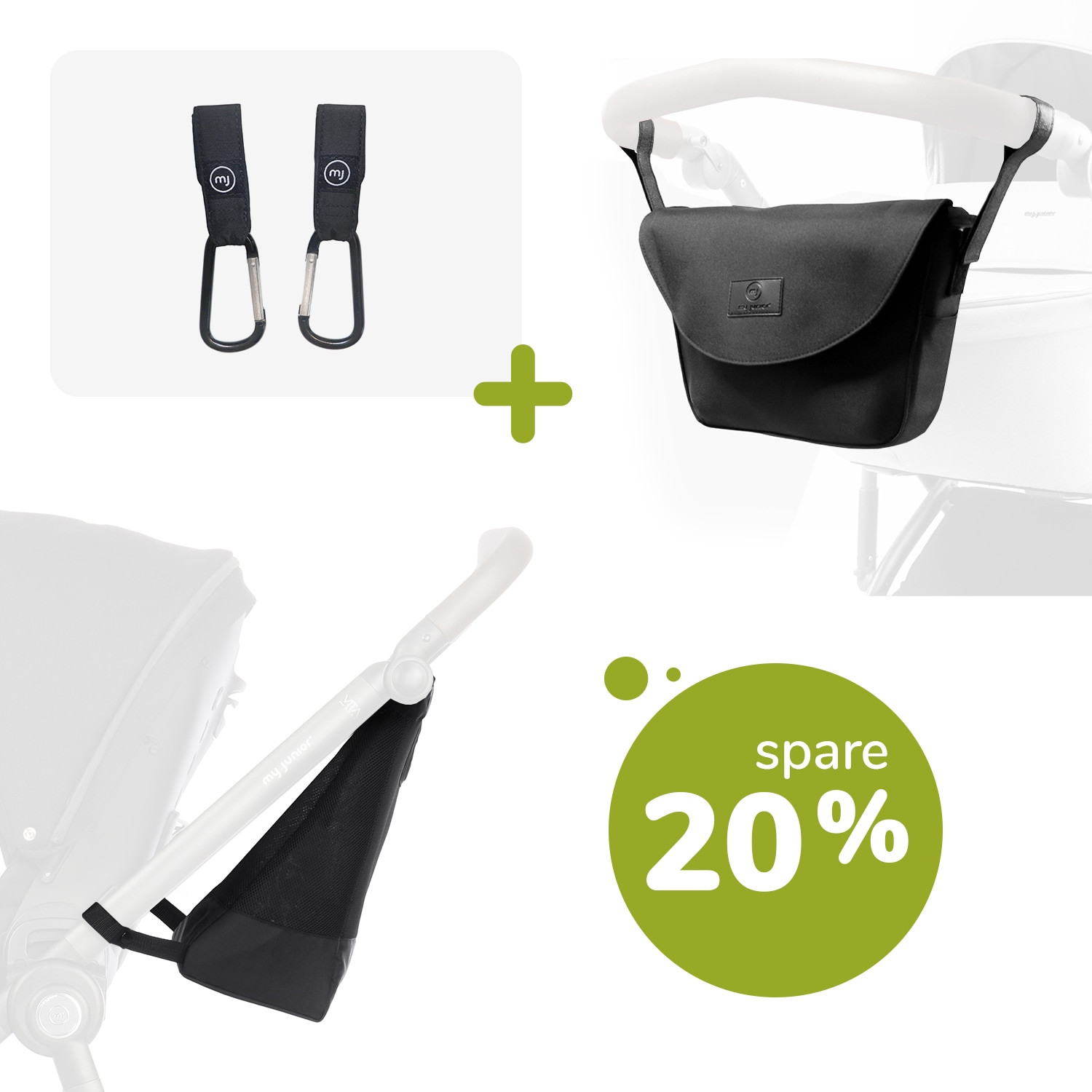 20 % sparen: my junior® Zubehörpaket mit Organizer, Hooks & Shopper