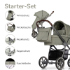 my junior® VITA HOPE - Kinderwagen mit Panorama-Fenster, OneHandFold, Luftkammerreifen & mehr