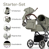 my junior® VITA HOPE - Poussette avec fenêtre panoramique, OneHandFold, pneus à chambre à air & plus encore
