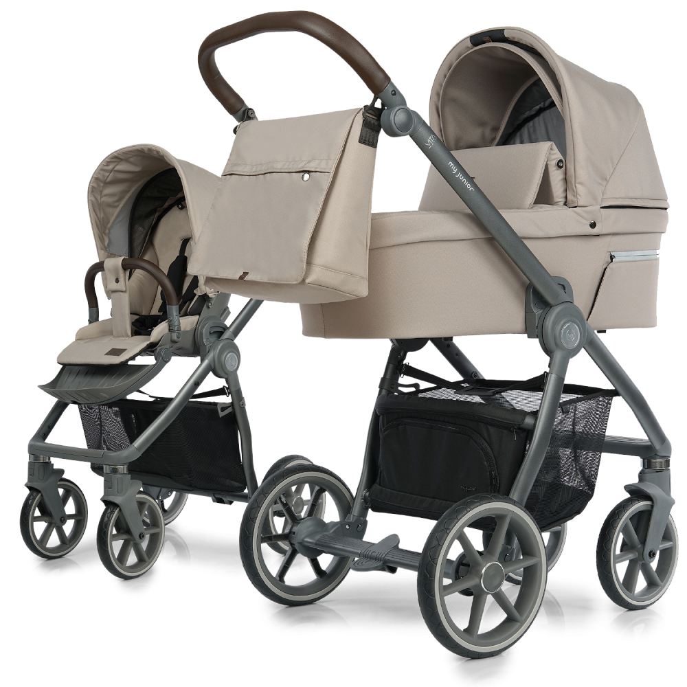 my junior® VITA HOPE - Poussette avec fenêtre panoramique, OneHandFold, pneus à chambre à air & plus encore