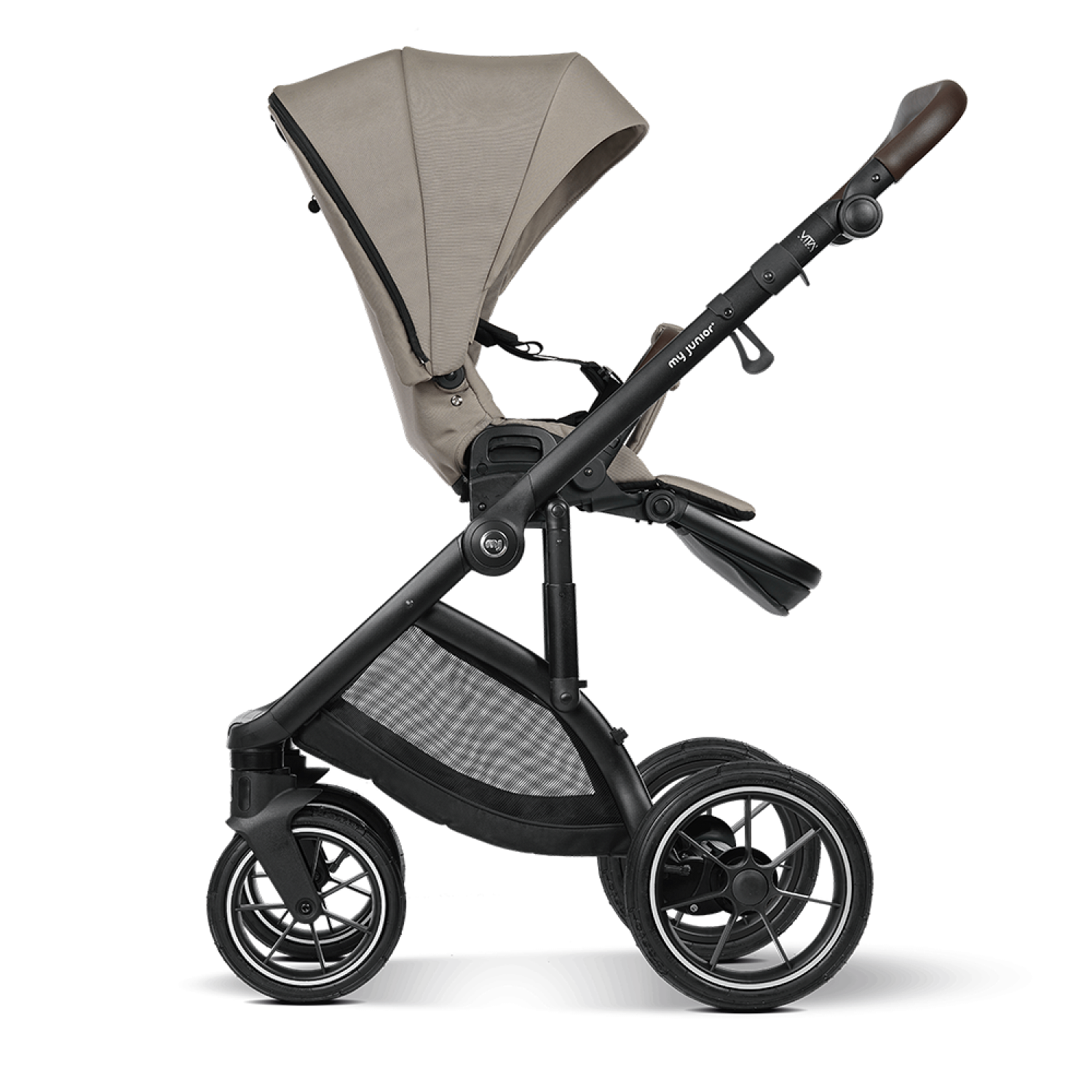 my junior VITA unique I Kinderwagen mit 6-fach-Federung  Rundum-sorglos-Set (Select) 2in1 - Starter-Set Farbe (Select) Savanna Beige