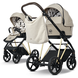 my junior® VIGO x Sarah Engels - Poussette de luxe avec capote XXL, suspension & pneus à chambre à air non tassés