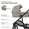 my junior® VITA unique³ – Cochecito compacto con suspensión de 6 puntos, capota XXL y asiento deportivo ergonómico
