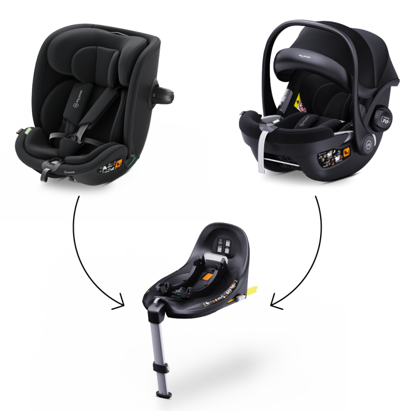 my junior® Modular CAPSULE Bundle – Babyschale, ISOFIX Base und Kindersitz für höchste Sicherheit und Komfort