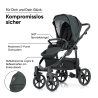my junior MIYO 2 poussette – Suspension réglable individuellement & roues à chambre à air pivotantes à 360°