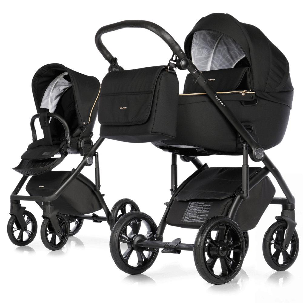 my junior® VITA unique² – Kinderwagen mit 6-fach-SAS Federung, Luftkammerreifen & Aloe Vera Matratze