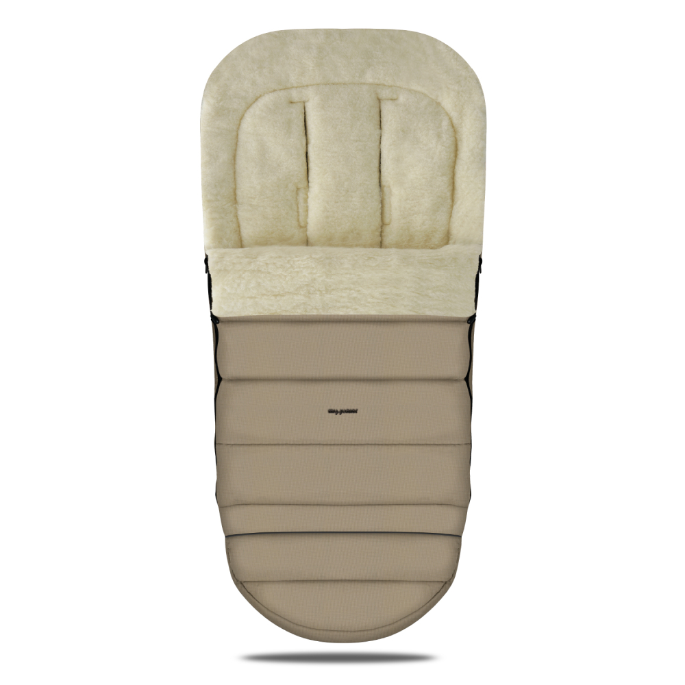 my junior® ThermoWool 3en1 Chancelière – Chaude, polyvalente et sûre pour la nacelle, le siège auto bébé et le siège sport