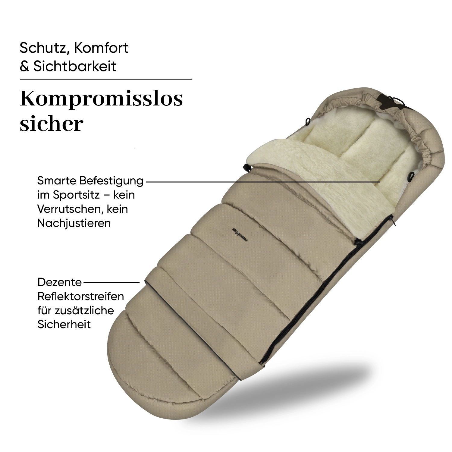 my junior® ThermoWool 3in1 Fußsack My Junior Kinderwagen - my junior® ThermoWool 3in1 Fußsack