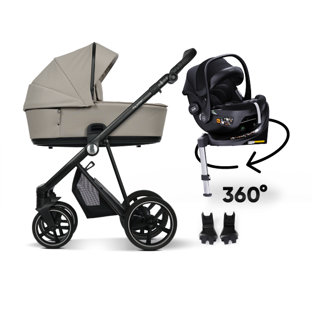 4in1 Premium 360° - gratis Adapter + AURA PRO Babyschale + ISOFIX Base Capsule 360°